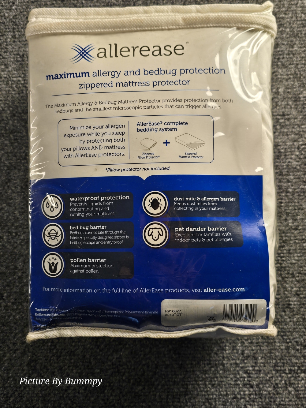 New In Package Allerease Zippered Twin Mattress Protector - Picture 3 of 5